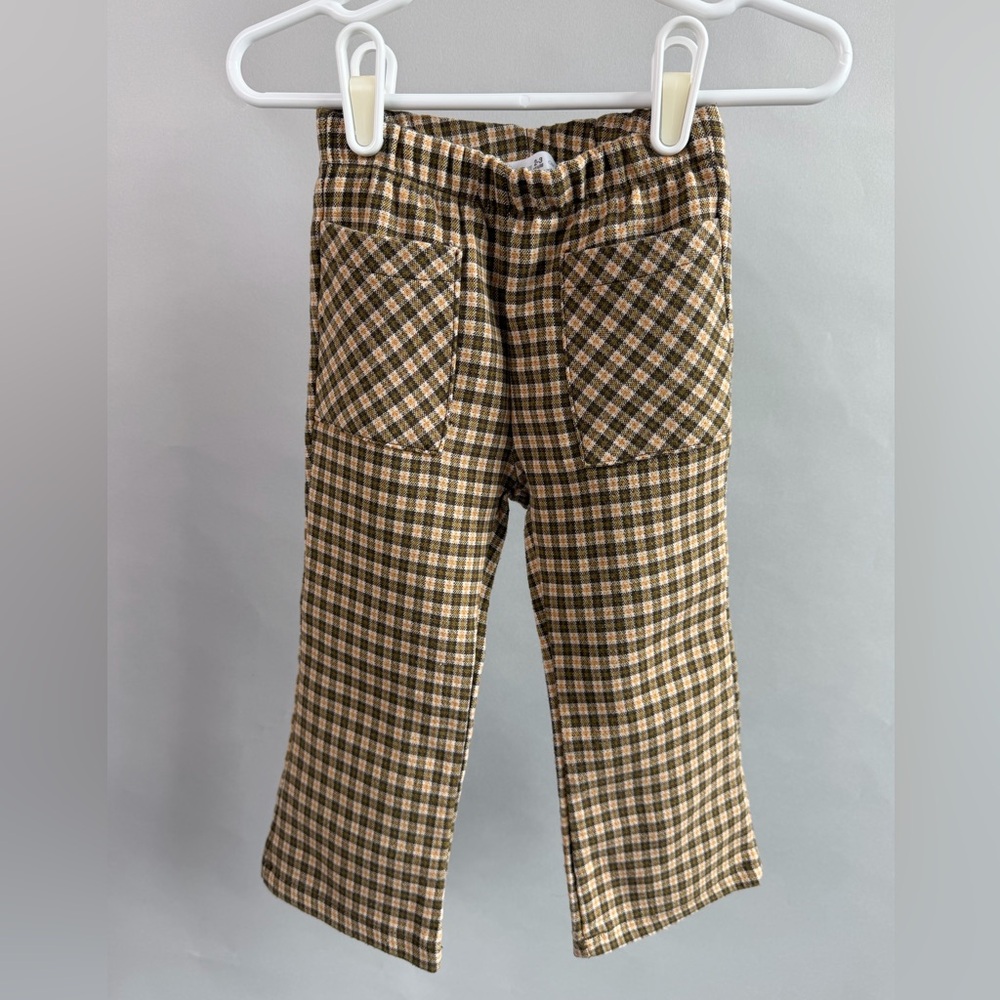 Zara Kids Plaid Pants - Size 2-3 Years - Retro Flare Pants